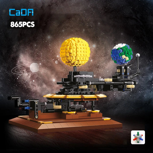 Cada 865PCS City Solar System Earth and Sun Clock Building Blocks Science Experiment Education Bricks Toys Boys Gifts-EXPROTAS