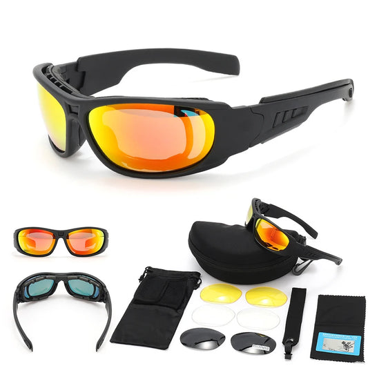 Goggles Lens Tactical Airsoft Shooting Glasses Windproof Military UV Protection