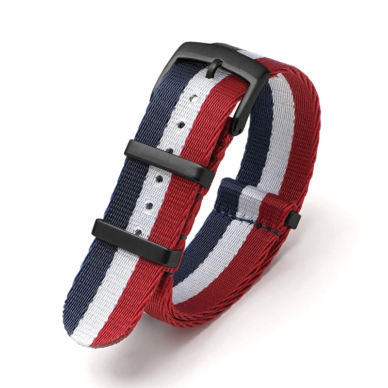 Nylon Watch Strap 24mm for Omega Seiko Mens Canvas Sport Band
