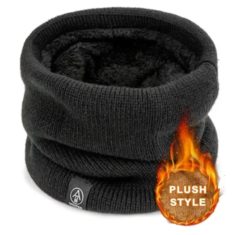 Winter Windproof Neck Gaiter Warm Thickened Plush Tube Scarf for Skiing