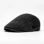 Men's Flat Cap Newsboy Gatsby Retro Driving Hat Washed Denim Outdoor