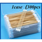 300PCS Cotton Swabs Pointed Tip Wooden Handle Precision Buds