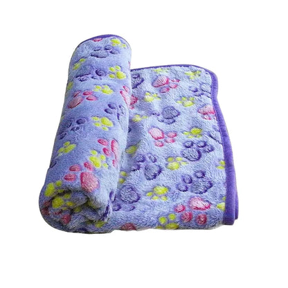 Soft Fluffy Pet Mat Blanket for Cat Dog - Cute Cartoon Pattern Warm Comfort