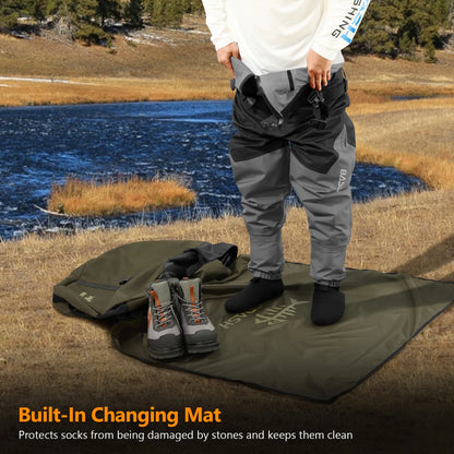 Foldable Fishing Wader Bag BASSDASH FP08 Changing Mat Boot Storage Shoulder Strap