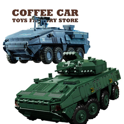 WW2 T-14 Main Battle Tank Building Blocks Armored Vehicle MOC Model Toy Gift