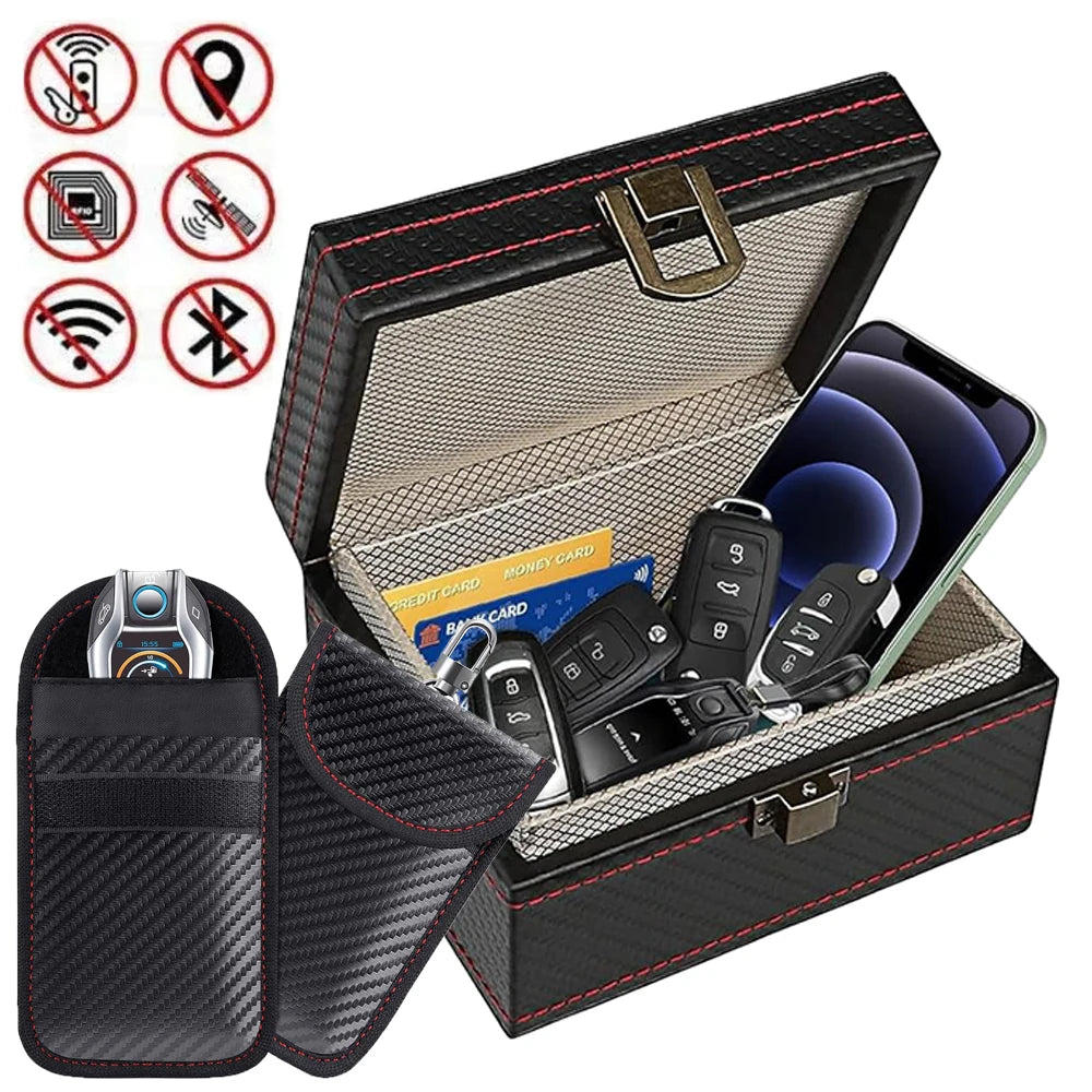 Faraday Box Car Keyless Signal Blocker Pouch RFID Anti-Theft Security