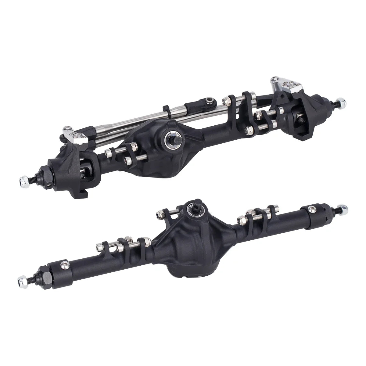 HooCrawler CNC Aluminium Front Rear Straight Axles 1/10 RC SCX10 II VS4-10