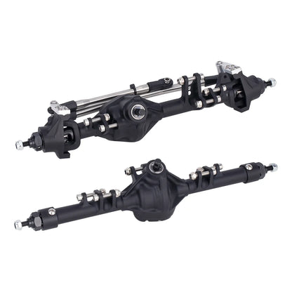 HooCrawler CNC Aluminium Front Rear Straight Axles 1/10 RC SCX10 II VS4-10
