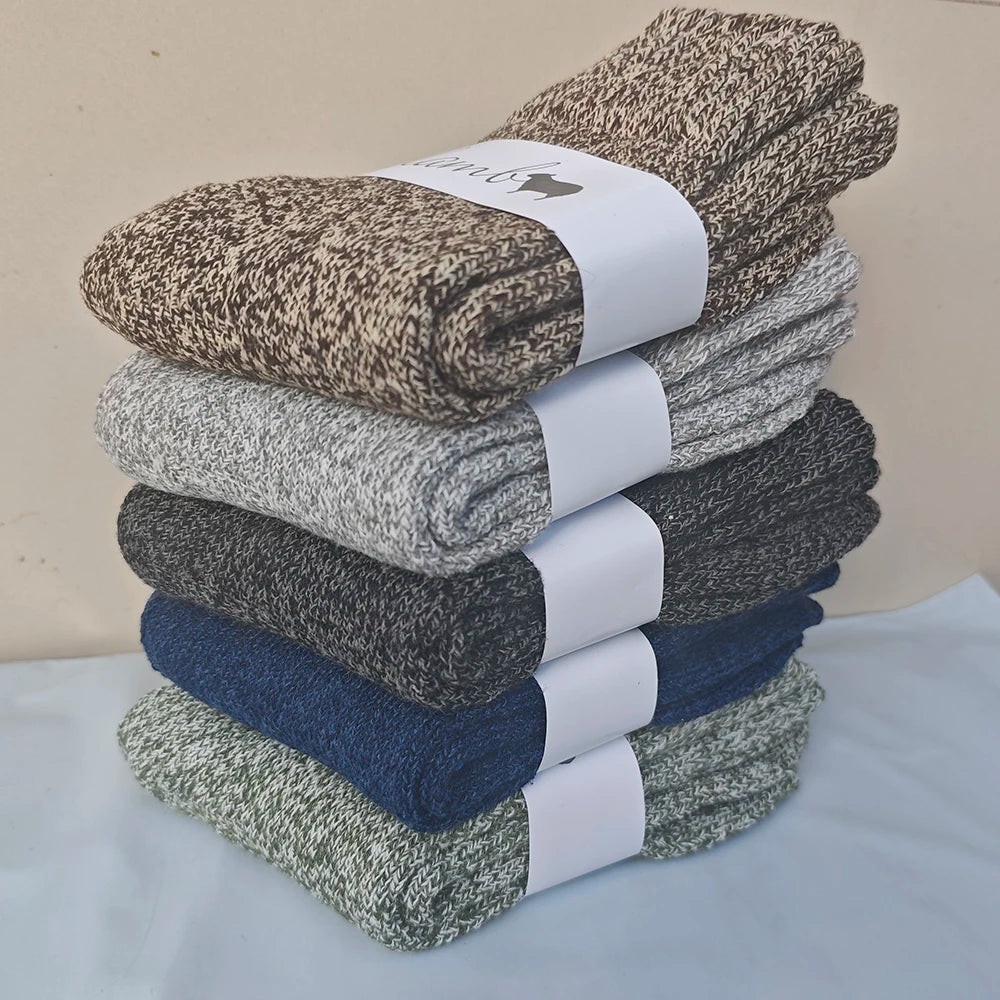 3 Pairs Merino Wool Socks Mens Thick Thermal Hiking Work Boot Winter