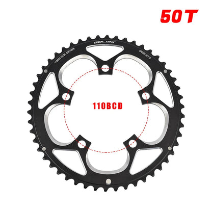 GOLDIX 110BCD Double Chainring 50-34T for Road Bike Crankset, 9/10/11 Speed Folding Bike