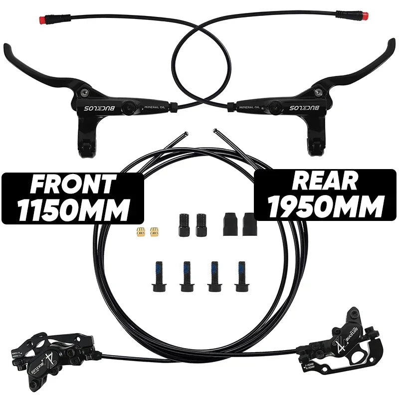 E-Bike Hydraulic Disc Brake BUCKLOS 4-Piston Power Cut-Off 1150/1950mm