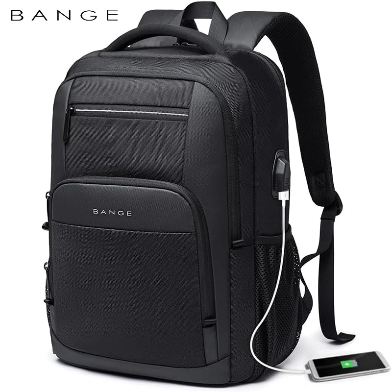 Waterproof Travel Bag Backpack USB Port Fits 15.6" Laptop Unisex