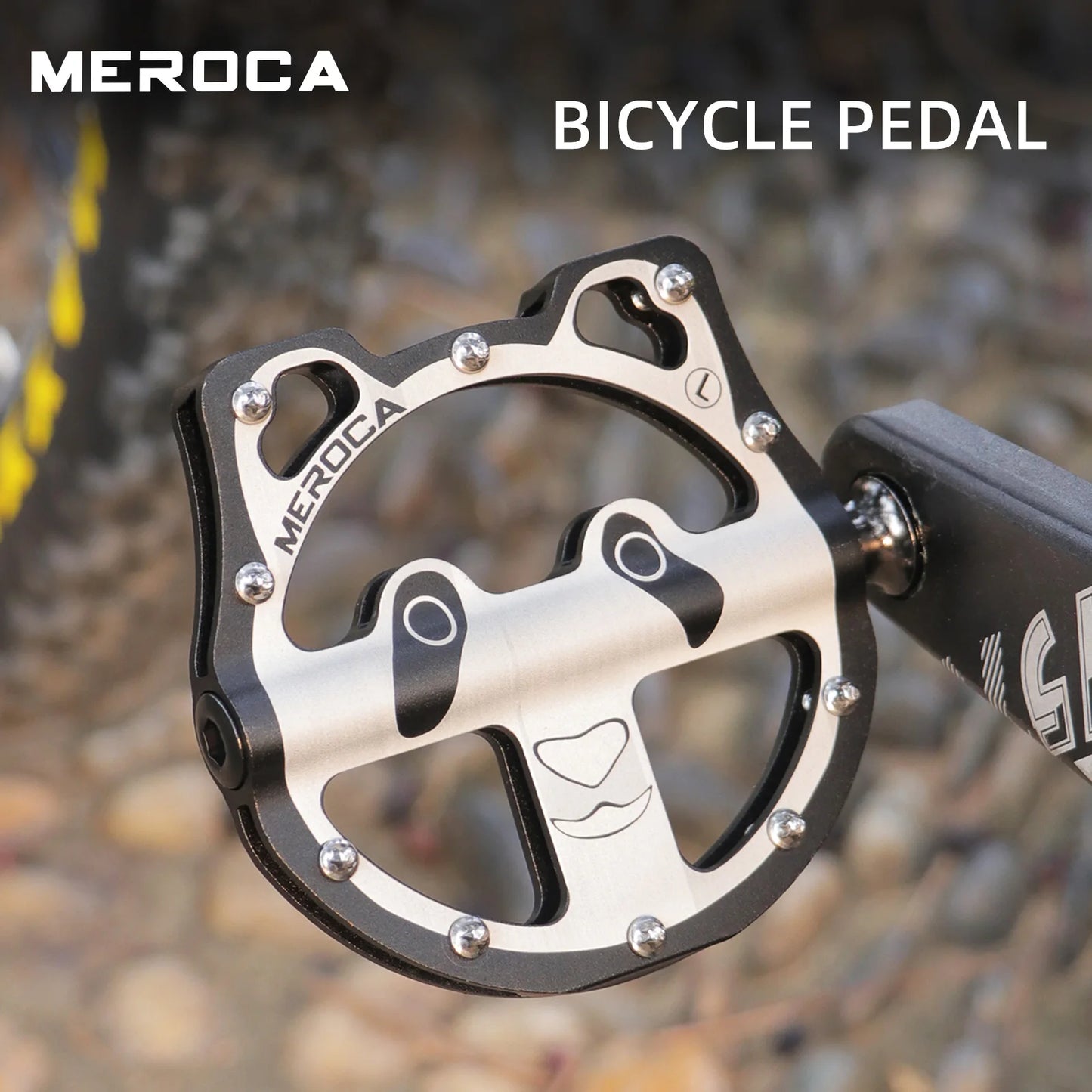 GOLDIX Cartoon Panda Bike Pedals 3 Bearing Alloy Non-Slip Folding MTB Road