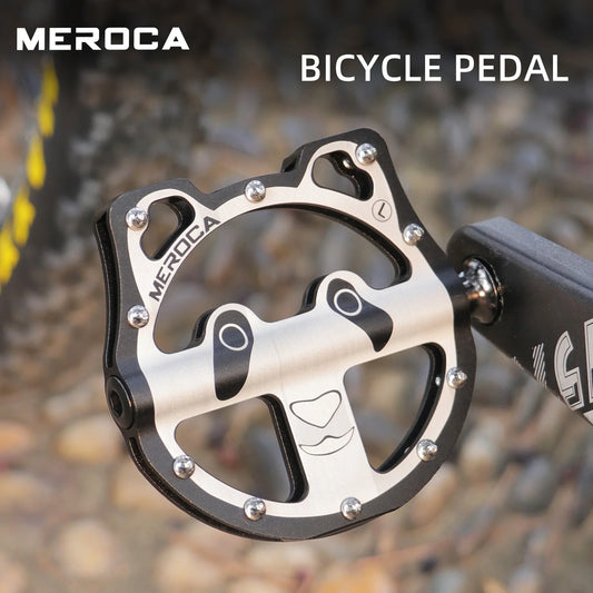 GOLDIX Cartoon Panda Bike Pedals 3 Bearing Alloy Non-Slip Folding MTB Road