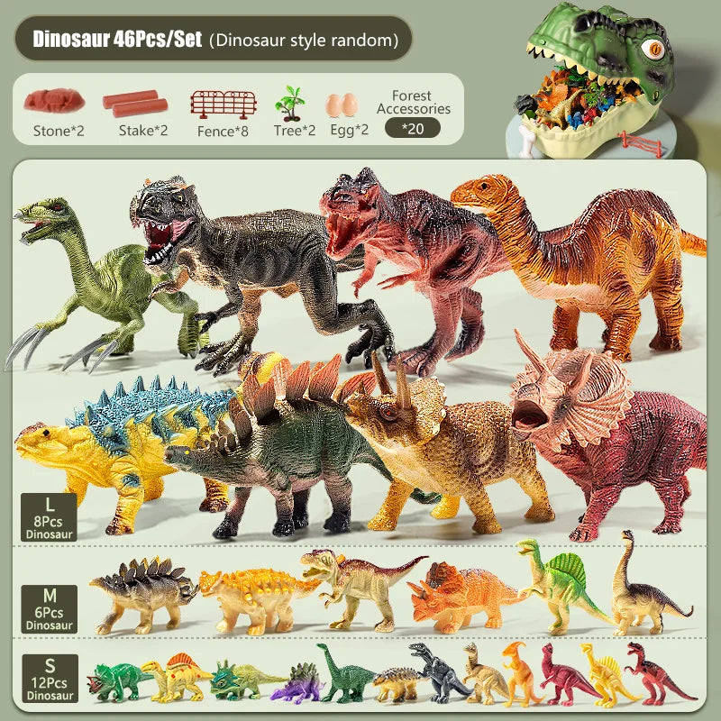 Dinosaur Toy Action Figures Kids Jurassic Tyrannosaurus Models Simulation