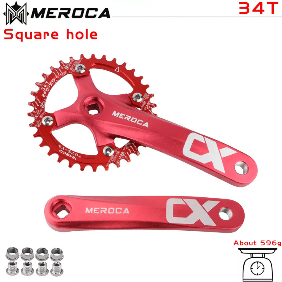 104BCD MTB Crankset 170mm Aluminum Square Taper 32T-42T Chainring