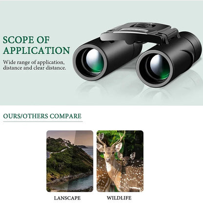 700x25 HD Zoom Binoculars BAK4 FMC Long Range Folding Hunting Camping Travel