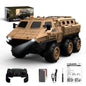 New 1:16 6WD Armored RC Military Truck, 360° Stunt High-Speed Climbing 2.4G Remote Control Toy for Boys