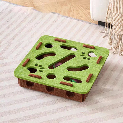Interactive Maze Box Toy for Cats - Indoor Puzzle Game for Mental Stimulation