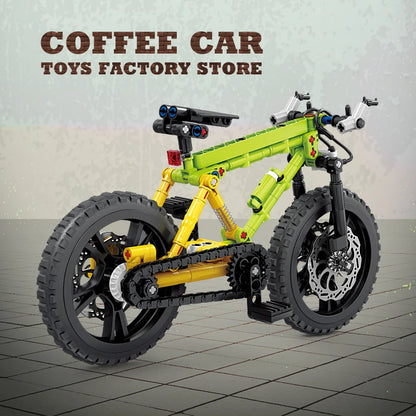 Technology Mountain Bike MOC Building Blocks Off-Road Bicycle 3D Model Toy Gift