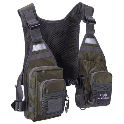 Fly Fishing Vest Bassdash FV08 Lightweight Chest Pack One Size Men Women
