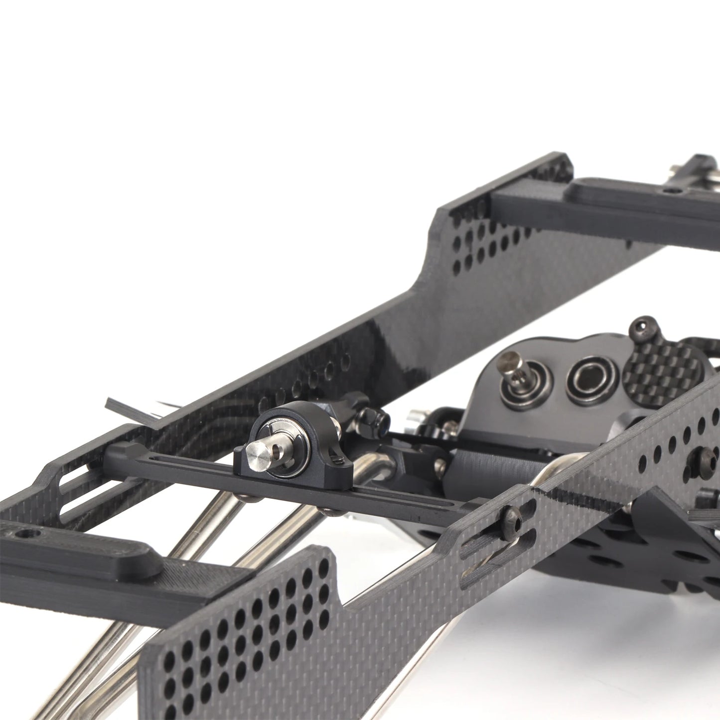Carbon LCG Chassis Kit Delrin Skid Plate 1/10 RC Crawler Capra SCX10 II Comp