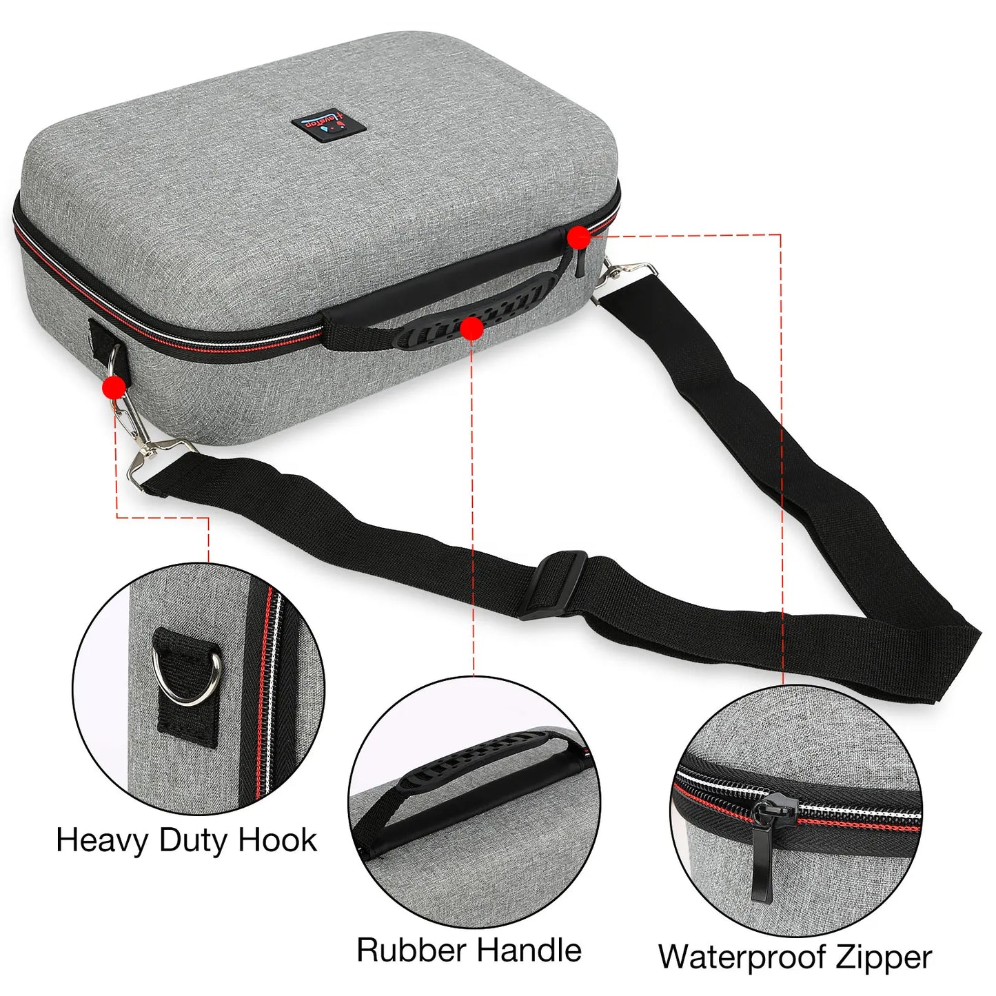 Carrying Storage Case Compatible with Nintendo Switch/Switch OLED Model, Switch Case with Protective Travel Carrying Bag-EXPROTAS