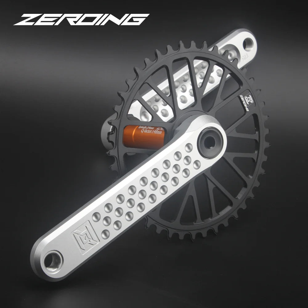 ZEROING Road Folding Bicycle Crankset 10/11/12speed Single Chainring 40/42/44/46/48T With Bracket Bottom BSA For Gravel Bike-EXPROTAS