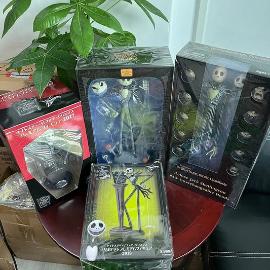 The Nightmare Before Christmas Jack Skellington Action Figure 12 Face Jack Jack Chair Special Version Model Toy Hallowen Present-EXPROTAS