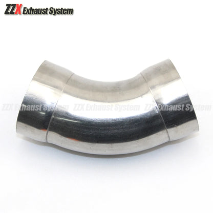Car Motorcycle Exhaust Muffler Pipe 45° Stainless Steel Elbow 51mm 63mm SU304