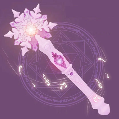 1pcs Magic Wand Toy for Kids Electric Luminous Princess Cane Xmas