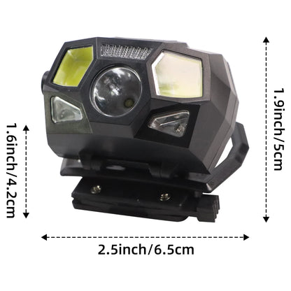 Tactical Mich Helmet Light USB Charging Waterproof Signal Sensor Headlamp