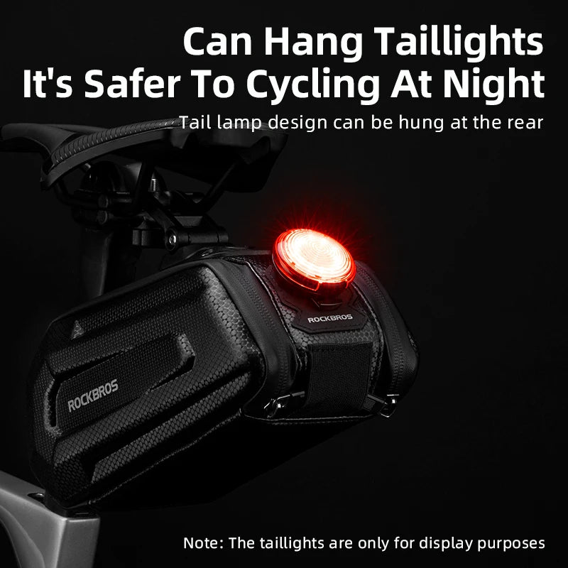 ROCKBROS 1.7L Waterproof Rear Bike Bag Quick-Release Seatpost Shockproof Storage