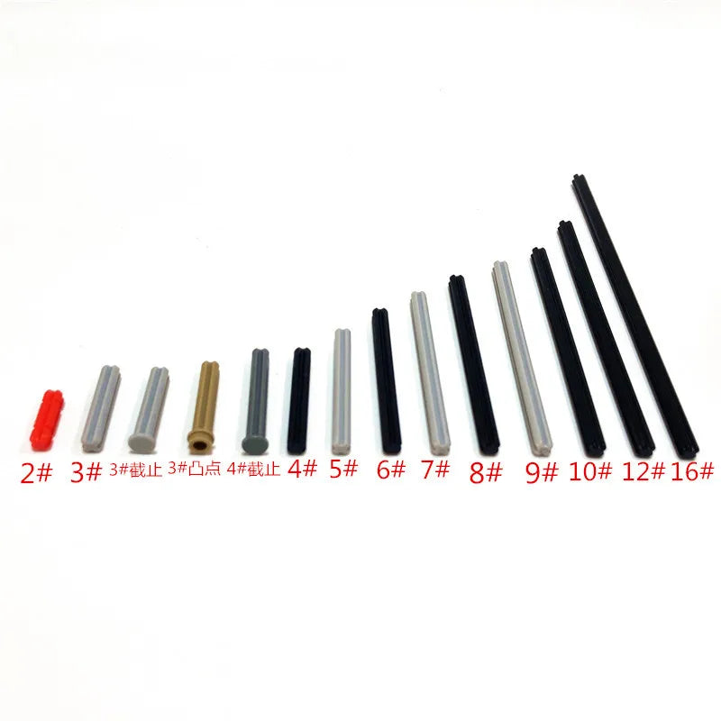 120PCS MOC Technology Blocks Plastic Axle Sticks Compatible with Various Models