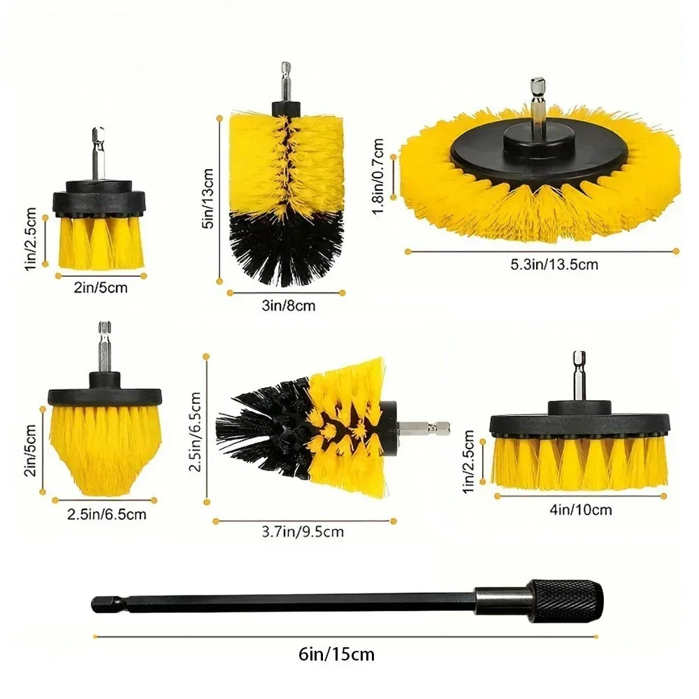 Cleaning Brush Set for Electric Drill Professional Round Bristle Brushes