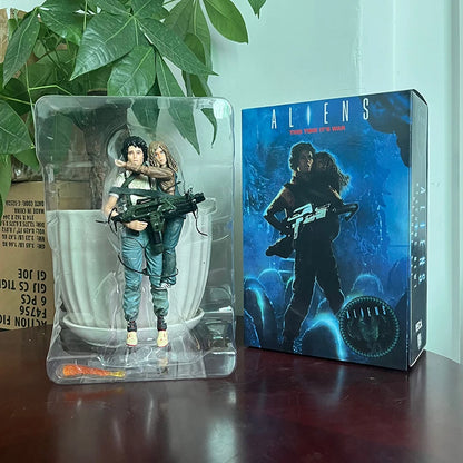 NECA Aliens Ripley Newt Xenomorph Facehugger Action Figure Model Toy Set
