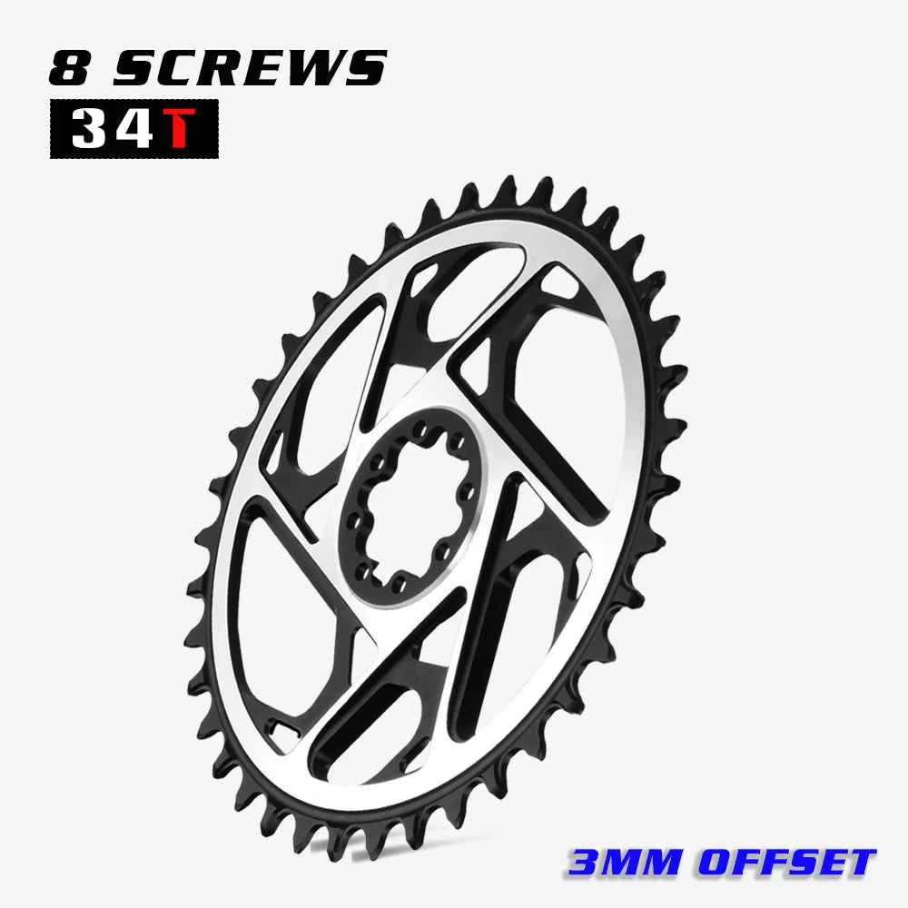 Narrow Wide Chainring 3mm Offset 8 Bolt MTB Sprocket for SRAM 36T 38T
