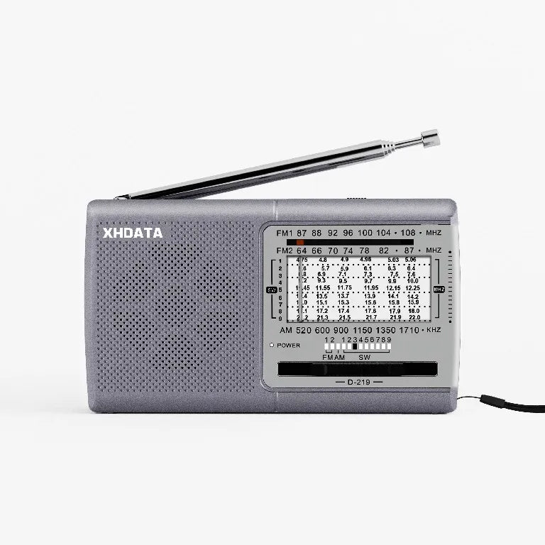 Portable Pocket Radio AM/FM/MW Shortwave Multi-Band Receiver with Speaker Earphone Jack