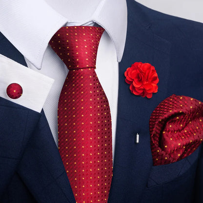 Men's Pocket Square Cufflink Tie Set Wedding Accessories by EXPROTAS