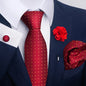 Men's Pocket Square Cufflink Tie Set Wedding Accessories by EXPROTAS