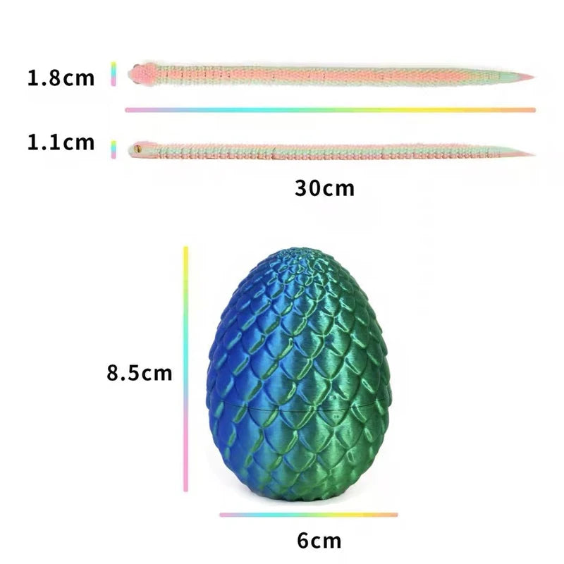 3D Printed Snake Egg Creative Decompression Mold Movable Rotatable Action Figure