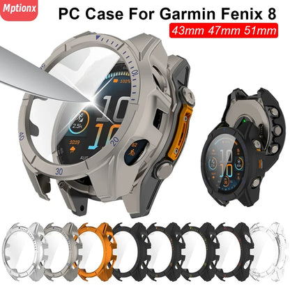 Screen Protector for Garmin Fenix 8 43mm 51mm 47mm Tempered Glass Case