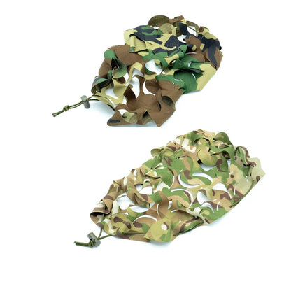 3D Camo Net Helmet Cover Laser Cut Nylon Scrim for Airsoft Paintball Hunting