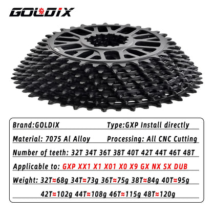Chainring Narrow Wide 0mm Offset for MTB Road Bike Crankset Goldix