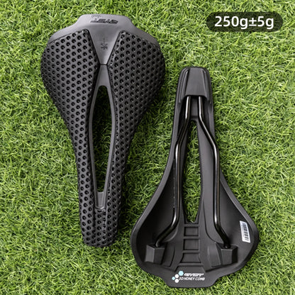 RYET Carbon Fiber Bike Saddle | 250×140mm 120g 3D Printed Road/Gravel Seat