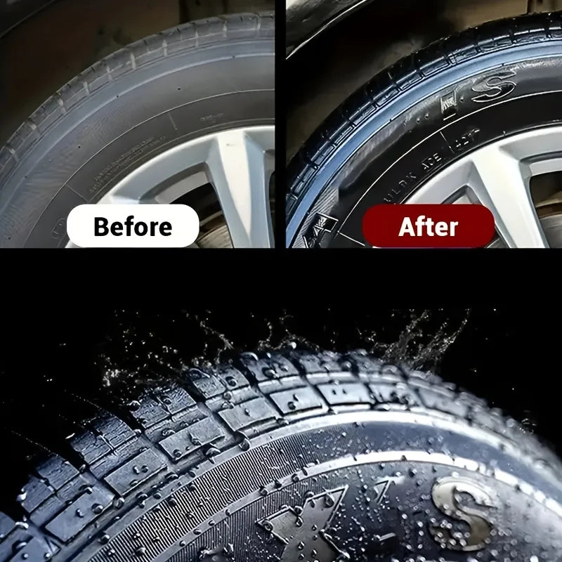 Tire Shine & Plastic Restorer Paste UV Protect Scratch Oxidation Remover
