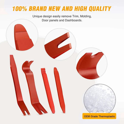 5Pcs Door Clip Trim Removal Tools Car Panel Pry Set Plastic Dash Interior