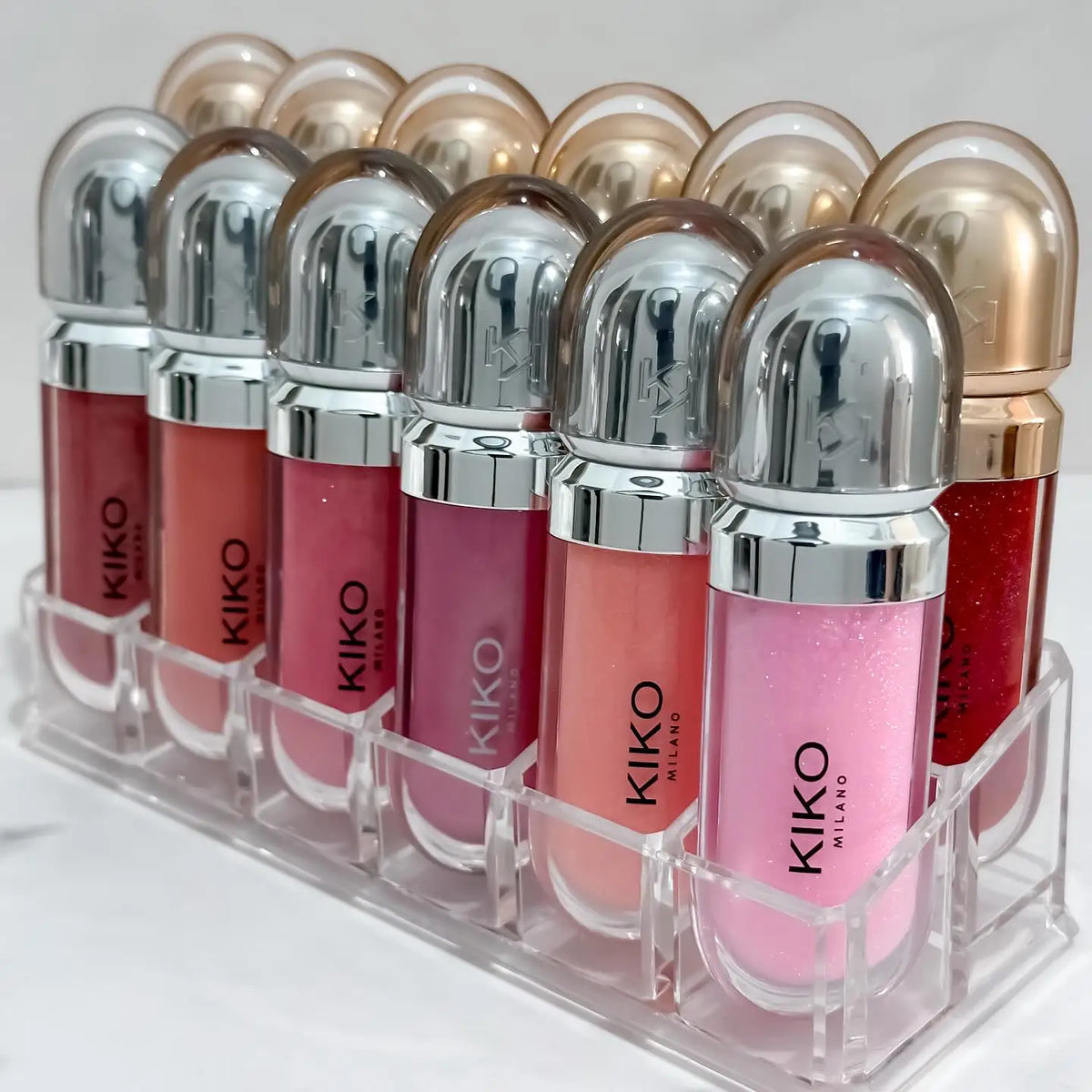 Kiko 3D Mirror Lip Gloss Waterproof Non-Stick Red Shiny Lip Glaze 6.5ml