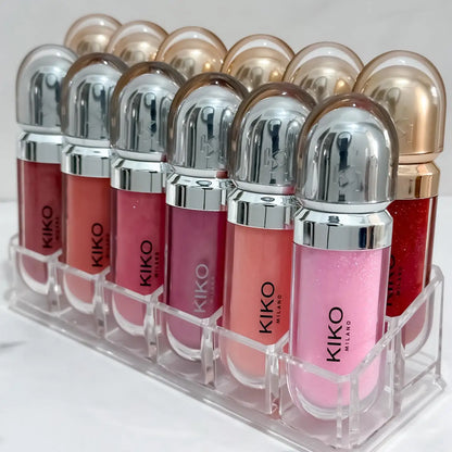 Kiko 3D Mirror Lip Gloss Waterproof Non-Stick Red Shiny Lip Glaze 6.5ml