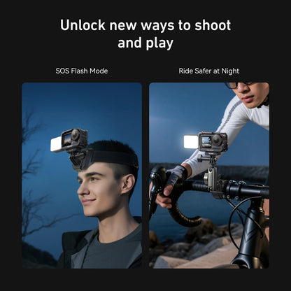 TELESIN Mini LED Vlogging Fill Light, Quick Release Waterproof Selfie for DJI Osmo Action 5/4/3/2